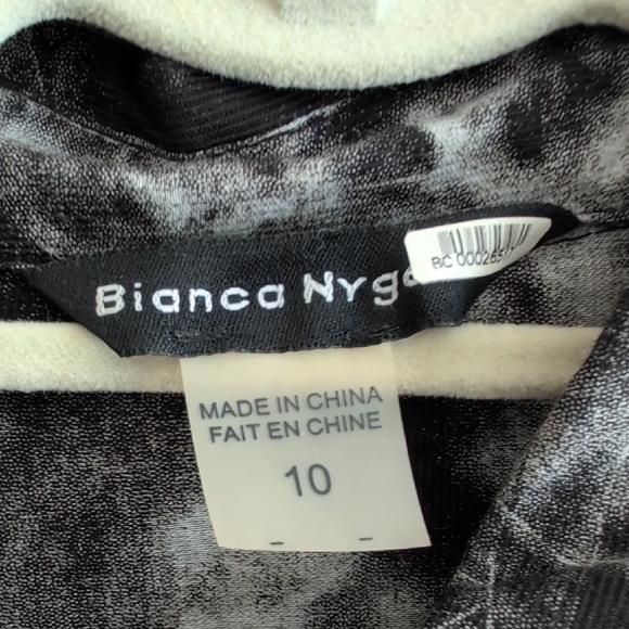 Men's Black & White Tie-Dye Lightweight Shirt Jacket - Picture 2 of 2